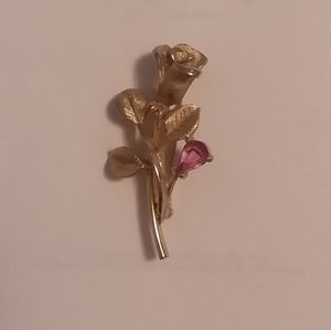 Avon Rose Pin/Brooch VTG 1980's Gold Tone
